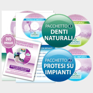 2 DVD pacchetto denti naturali e pacchetto protesi su impianti